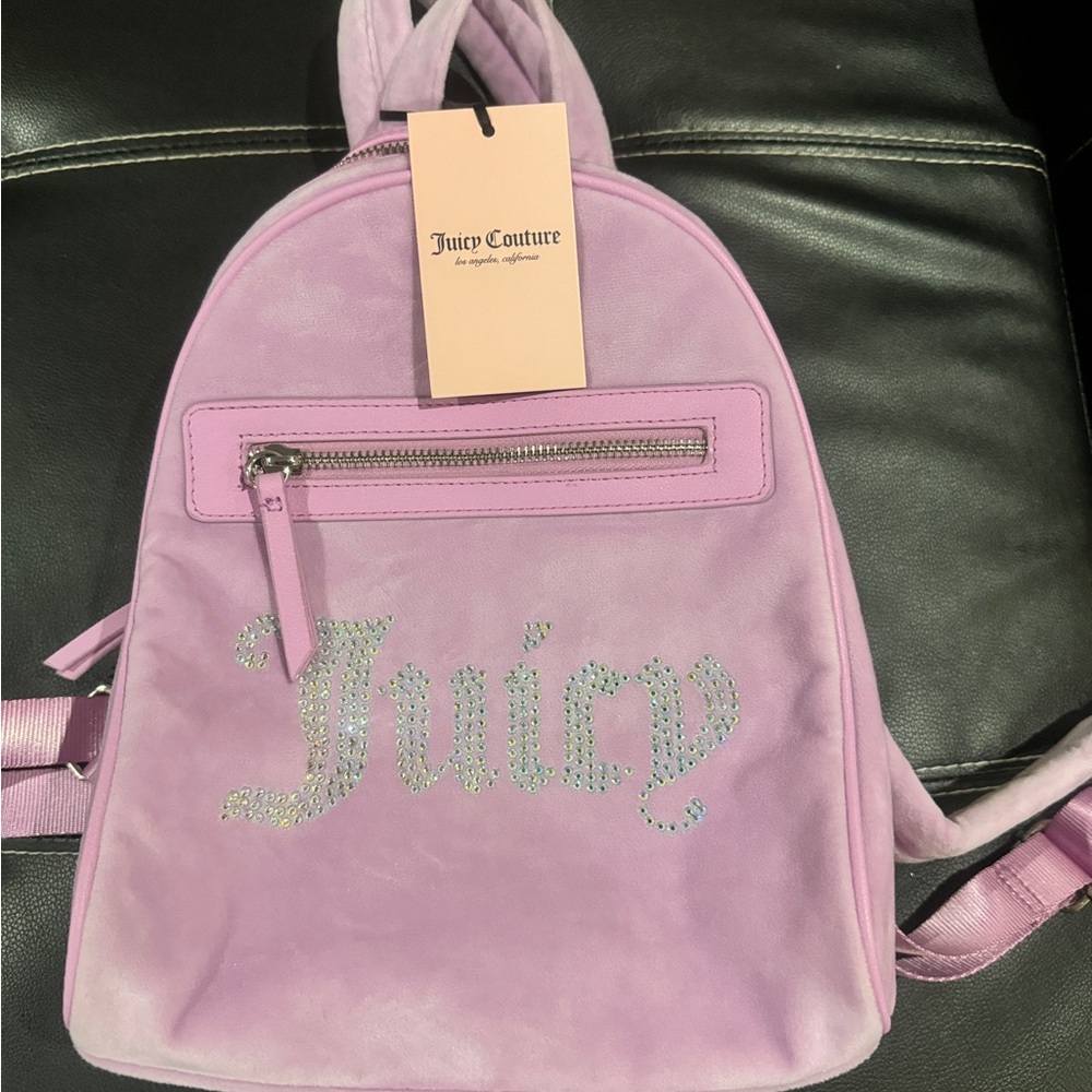 JUICY COUTURE Big Spender Velour Backpack Dusty Violet NWT